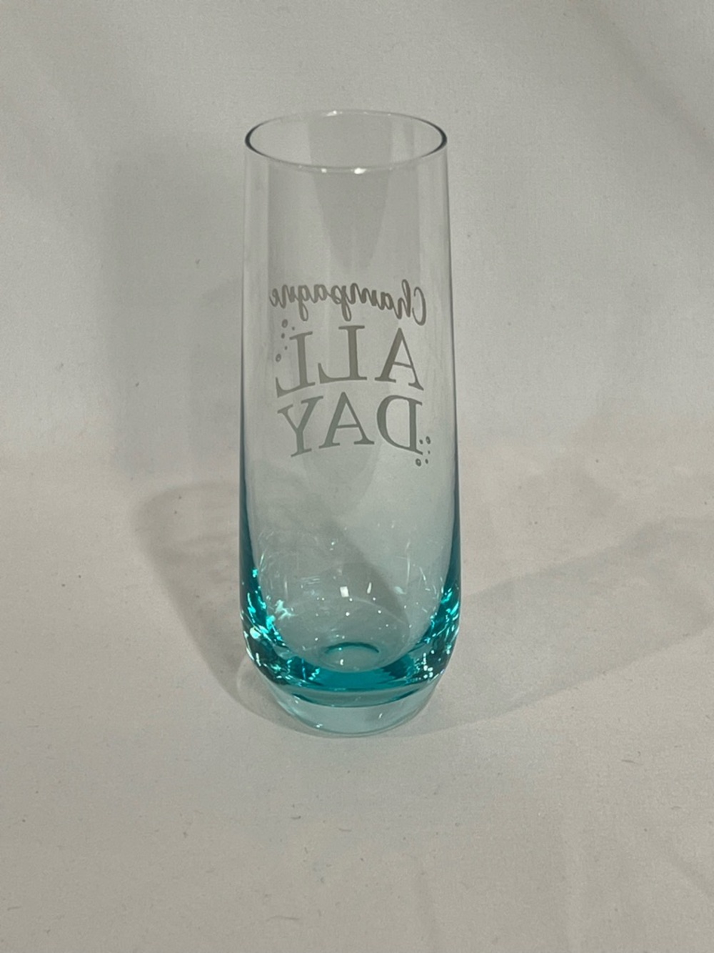 Champagne All Day Tall Champagne Flute - Teal Accent - Picture 3 of 6